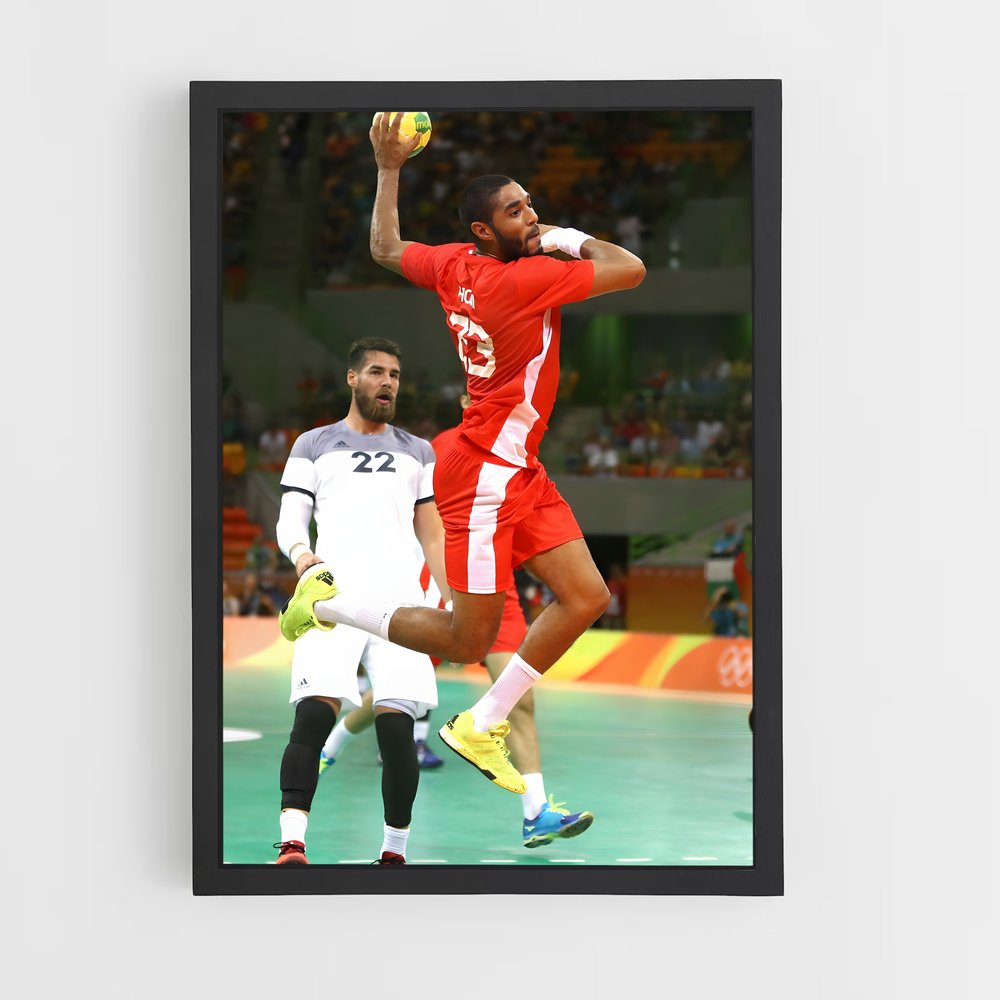 Poster Le Jongleur Énergique – affiche Handball (vue 2)